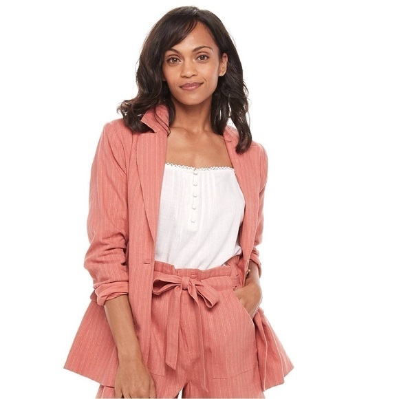 Sonoma Pants - Women's Now + Gen by Sonoma Goods For Life® Linen-Blend Jacket.